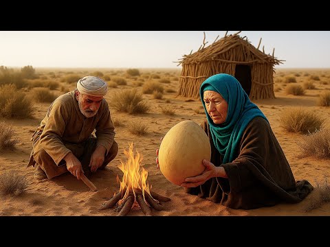 Видео: Спокойное утро и приготовление курицы в глине в пустыне Ирана | Примитивная жизнь