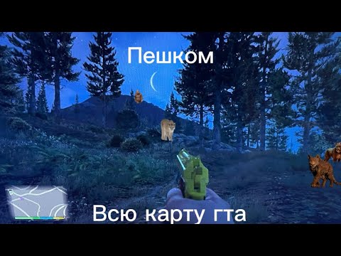 Видео: Прошел всю карту гта5 пешком!!! 