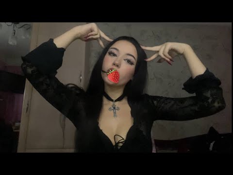 Видео: АСМР от Альтушки с 3 размером 🍒 жвачка чавканье, таппинг по камере