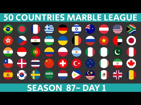 Видео: 50-страновая лига Marble Race, сезон 87, день 1/10, Marble Race в Альгоду