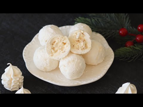 Видео: ХРУСТЯЩИЕ СНЕЖКИ из БЕЗЕ с ОРЕХОВОЙ НАЧИНКОЙ 🔥 Meringue cookie recipe