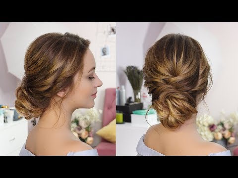 Видео: Как сделать пучок из локонов. Самый лёгкий вариант. Bridal Updo. Tutorial