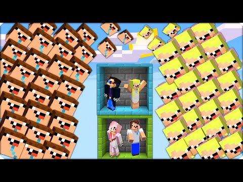 Видео: 😂ЦУНАМИ из НУБИКОВ КУБИКОВ в Майнкрафте! Шеди Брок Нубик Леска 100% Троллинг Ловушка