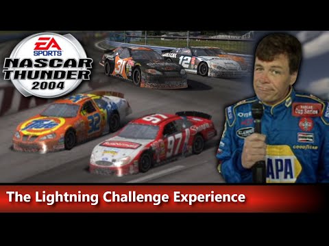 Видео: NASCAR Thunder 2004 | Опыт гонок Lightning Challenge