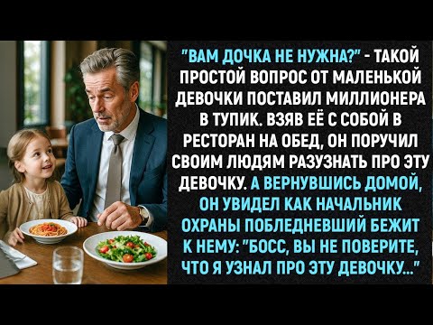 Видео: "Вам дочка не нужна?" - такой простой вопрос от маленькой девочки поставил миллионера в тупик...