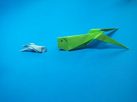 Видео: Кузнечик из бумаги. Grasshopper out of paper. 蚂蚱纸