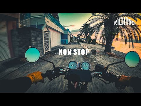 Видео: [YAMAHA SR400] Только звук Безостановочный фильм Рано утром катание по западной стороне озера Бива