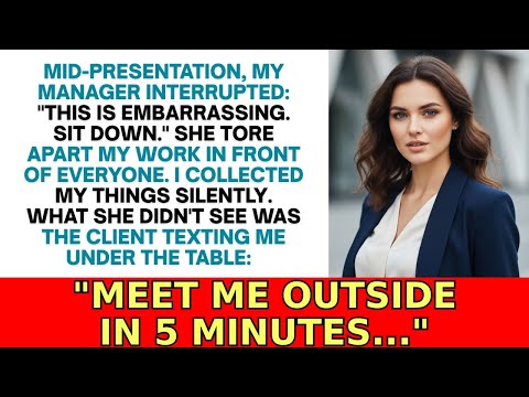 Видео: Мой менеджер устроил публичную атаку на мою презентацию, чтобы унизить меня. Клиент был...