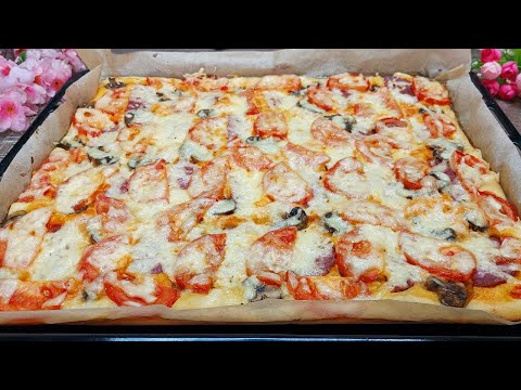 Видео: ПИЦЦА за 5 Минут +Выпечка. Без Хлопот! Без Дрожжей! Вкуснейшая Быстрая Пицца на Жидком тесте.