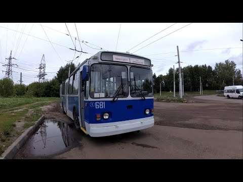 Видео: Троллейбус АКСМ - 101М № 681 | Чебоксары | Trolleybus POV