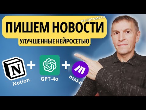 Видео: Улучшаем новостные статьи с использованием GPT-4o, RSS, Notion и make.com.