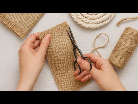 Видео: Невероятно красивая идея из мешковины и джута, на которой можно заработать.