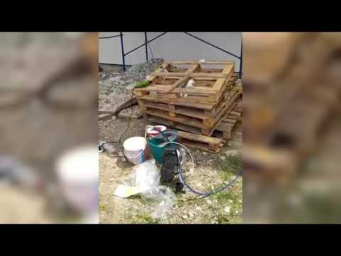 Видео: Безповітряна покраска фасаду апаратом Profinstrument Е280