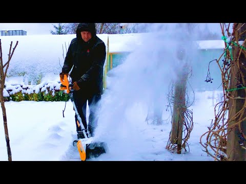 Видео: лопата на аккумуляторах ??? )))серьезно ?снегоуборщик DEKO покажу как им работать и обзор