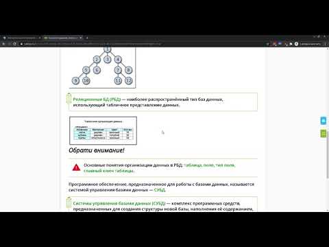Видео: Информатика, 8 класс. Понятие базы данных и информационной системы