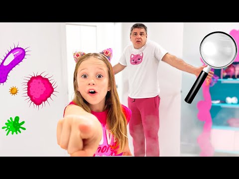 Видео: Настя и Ева выполняют задания папы