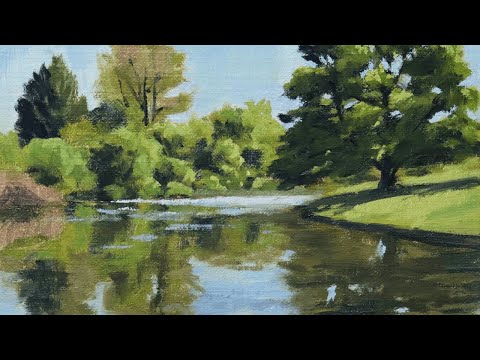 Видео: Простой способ нарисовать деревья и отражения в воде, которые выглядят по-настоящему реалистично