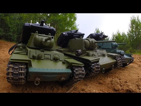 Видео: Танки на Радиоуправлении "Гонка по Бездорожью"