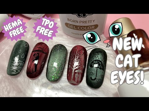 Видео: Ура... День рождения красавицы! Гели "кошачий глаз" без HEMA и TPO | Осенний стемпинг для ногтей