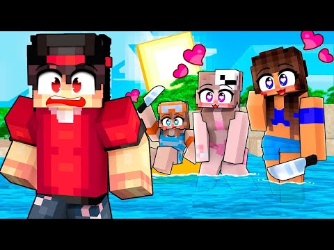 Видео: МАЛЬЧИК на ОСТРОВЕ, ГДЕ ТОЛЬКО ДЕВОЧКИ-ЯНДЕРЕ, в Minecraft