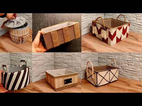 Видео: 6 Удивительный работ ИЗ КАРТОНА. Как сделать коробки для хранения.