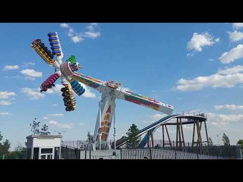 Видео: Волгоград, центральный парк культуры и отдыха. Аттракцион "Мельница"
