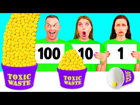 Видео: 100 Слоев Еды Челлендж | Вкусные Кухонные Лайфхаки от Funny Funny