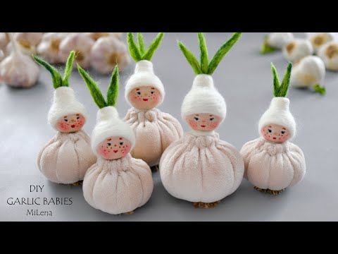 Видео: 🧄 ЧЕСНОЧНАЯ СЕМЬЯ 🧄 DIY GARLIC BABIES 🧄