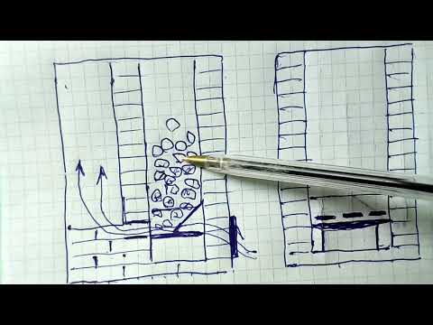 Видео: Шахтный котёл из кирпича. Работа на малой мощности 2.