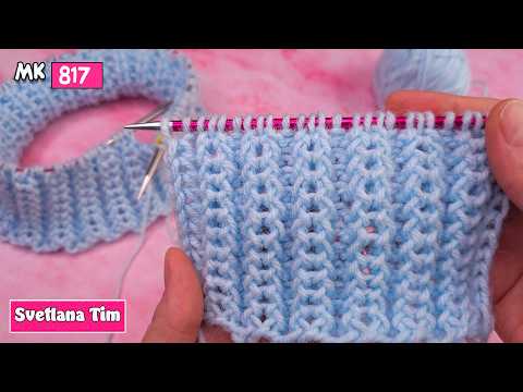 Видео: Пышный УЗОР СПИЦАМИ. Что связать этим узором? Шарф, свитер, шапку? Идеально для новичков!