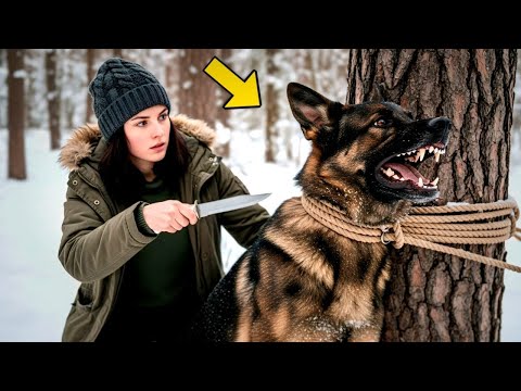 Видео: Она нашла немецкую овчарку К9, привязанную к дереву... То, что произошло дальше, шокировало всех....