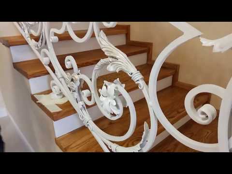Видео: Кованые белые перила. От эскиза к воплощению.