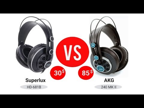 Видео: Сравнение [Superlux HD 681 B] VS [AKG K240 MKII]