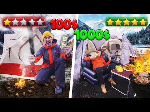 Видео: ВЫЖИВАНИЕ В ЗИМНИХ ГОРАХ НА 100$ VS 1000$!