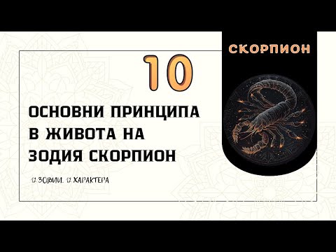 Видео: 10 основни принципа в живота на зодия Скорпион♏