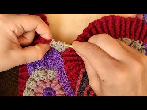 Видео: Фриформиим окружность из прямоугольной выкройки. Тунисское вязание крючком по выкройке