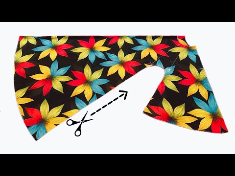 Видео: 👗 [Быстро и просто] Вырежьте и сшейте красивое платье из 1 куска ткани.