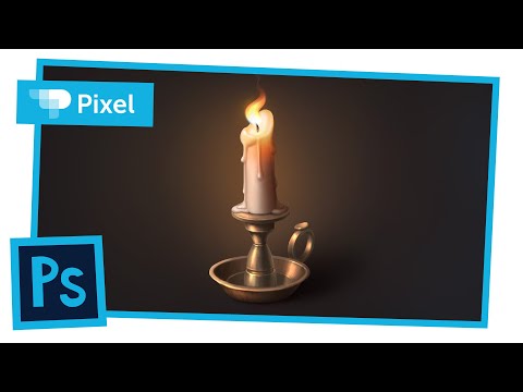 Видео: Рисуем свечу в Adobe Photoshop | уроки для новичков