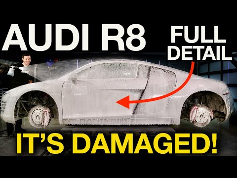 Видео: AUDI R8: полная детализация, перекраска и генеральная уборка! Машина Железного человека