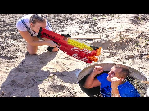 Видео: Лысая борода ПРОТИВ Старого. Нерф Бразерс