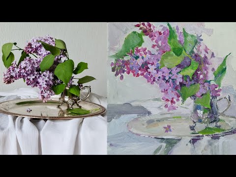 Видео: Как написать сирень маслом. Открытый мастер-класс.
