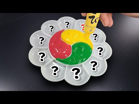 Видео: Здесь я покажу, как создать 13 новых цветов, используя пурпурный, жёлтый и зелёный. Завораживающе