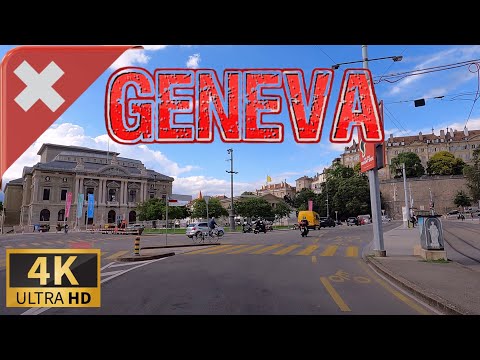 Видео: ВОЖДЕНИЕ ЖЕНЕВА, Кантон Женева, ШВЕЙЦАРИЯ I 4K 60 кадров в секунду