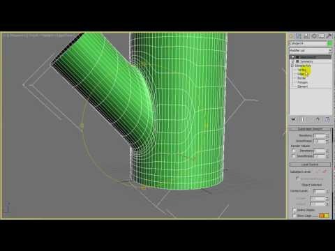 Видео: Соединение труб разного диаметра под углом в 3ds max