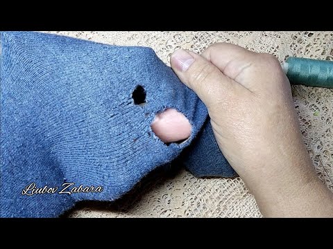 Видео: ЗАШИТЬ НОСОК. СУПЕР ПРОЧНАЯ ШТОПКА.2 варианта.ЗАШИТЬ ДЫРКУ В НОСКАХ 