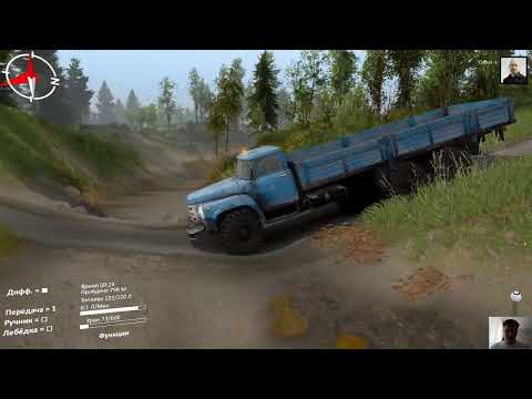 Видео: Spintires часть 2 перевнул краз 255 в обратную сторону