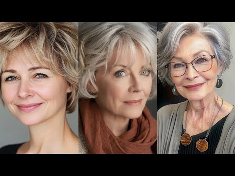 Видео: Стрижка для женщин 50+, 60+ и 70+ — женская стрижка