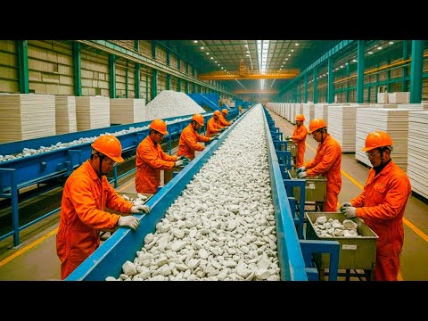 Видео: Как Делают Гипсокартон На Гигантских Линиях — 34 Миллиарда Кв. Футов В Год!