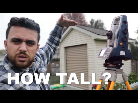 Видео: Безотражательный тахеометр — измерение высоты зданий