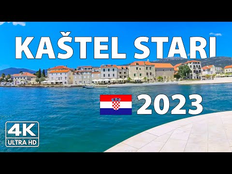 Видео: Каштель Стари Хорватия Прогулка Walking Tour ☀️ 4K с Субтитрами